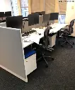 Steelcase 29" x 69" Sit Stand Workstations w/ Mobile Pedestal File, & Desktop Power.