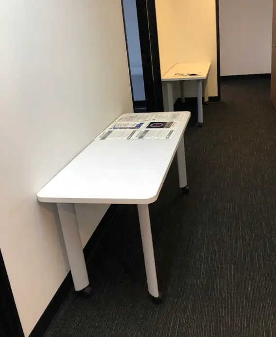 Steelcase 24" x 60" Laminate Mobile Table