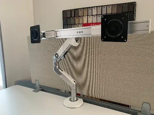 Accessory Humanscale Dual Sliding Monitor Arm Quick Release