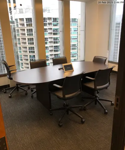 Racetrack Laminate Conference Table 43" x 96".  Seats 6