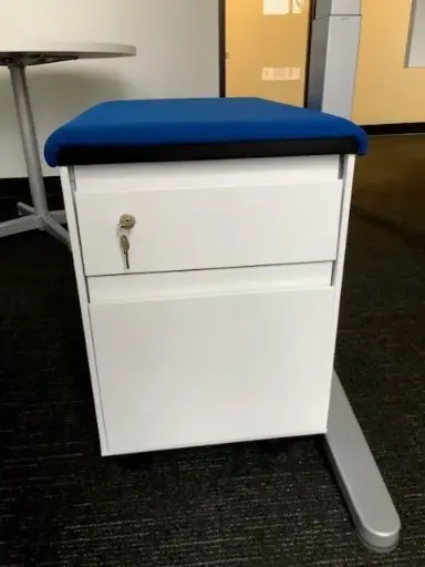 Steelcase Mobile Box File Pedestal File w/ Cushion